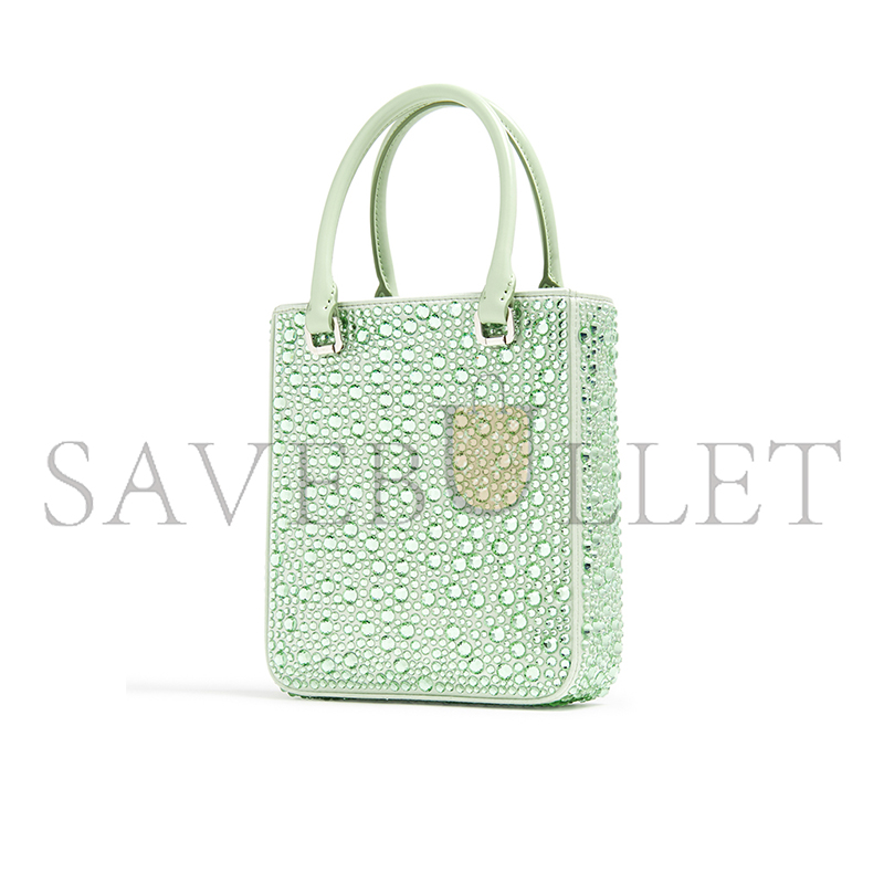 PRADA SMALL CRYSTAL SATIN TOTE BAG 1BA331 (17.5*15*5cm)